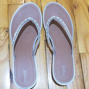 Capellini New York flip flops with Rhinestones